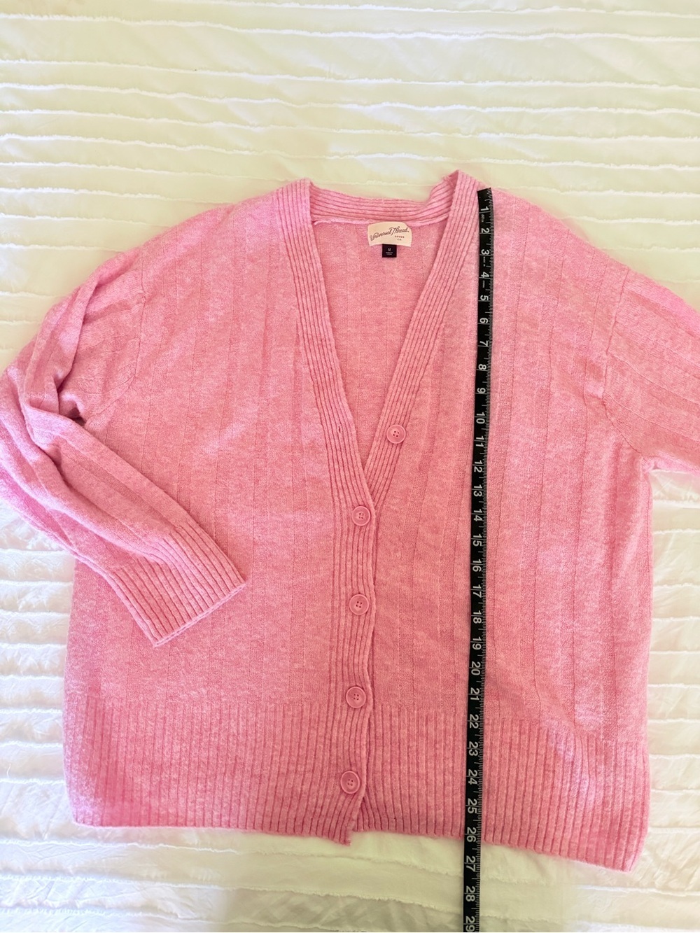Universal Thread Pink Ribbed Cardigan M - Picture 4 of 7